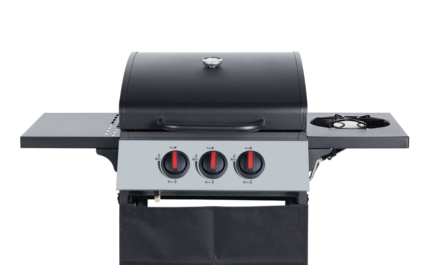 Kompakter BBQ Gasgrill mit 3 Brennern