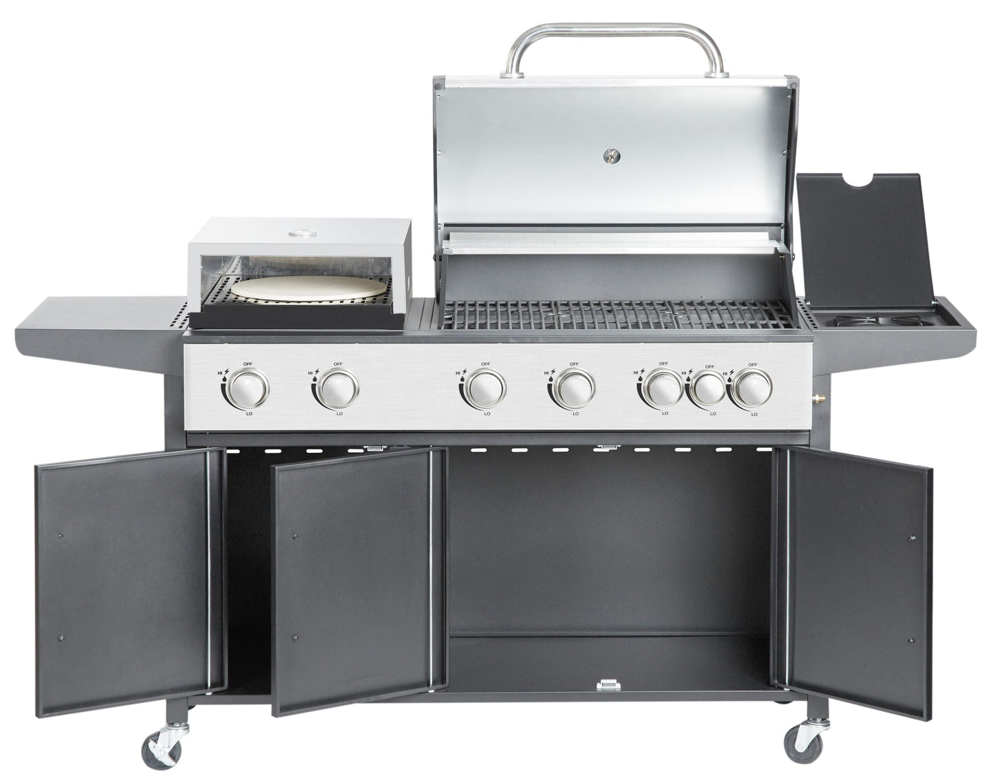 Multifunktions Pizza 7 Brenner Gas Kombigrill