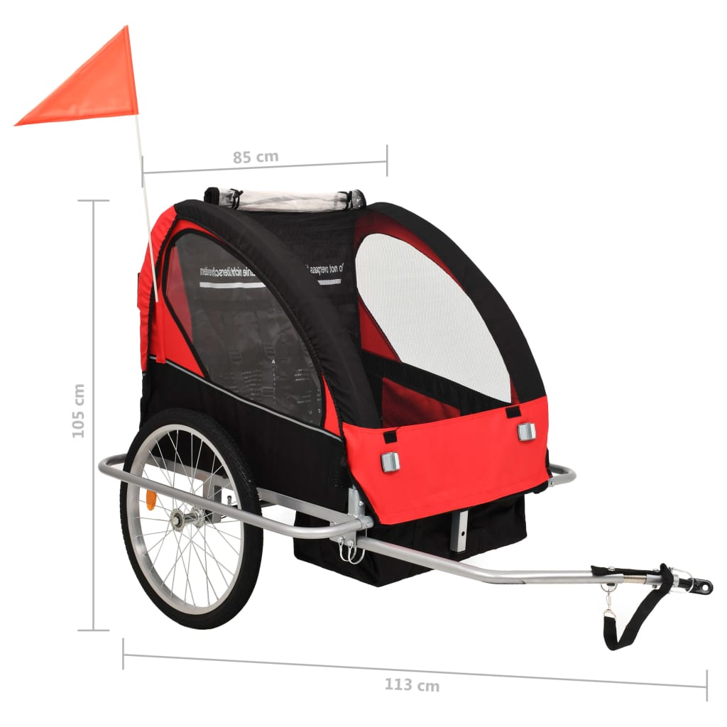 2-In-1 Fahrradanhänger Und Kinderwagen