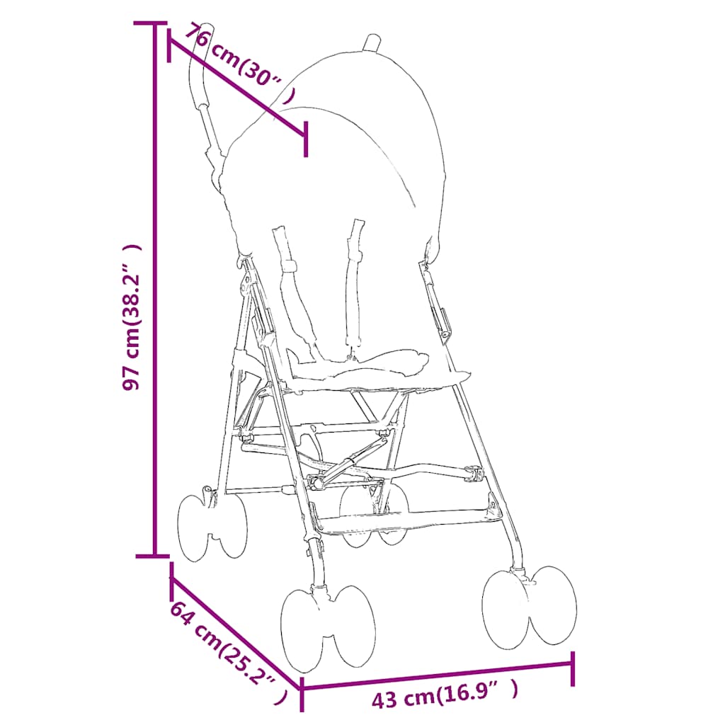 Kinderwagen Und Schwarz Stahl