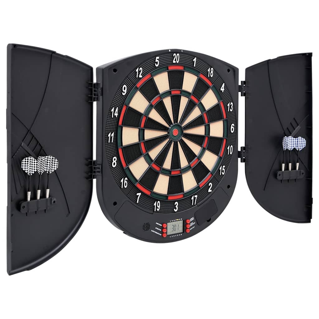 Elektrische Dartscheibe Mit Darts Schwarz Polypropylen