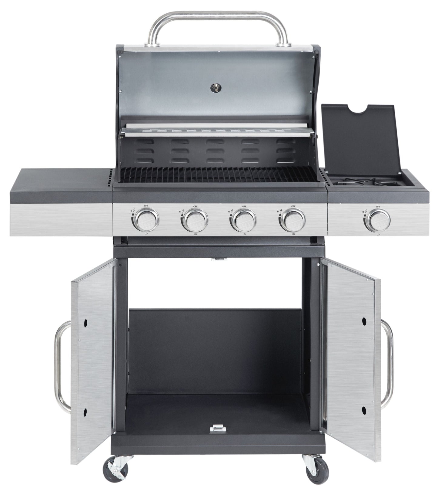 Edelstahl BBQ Gasgrill mit 5 Brennern