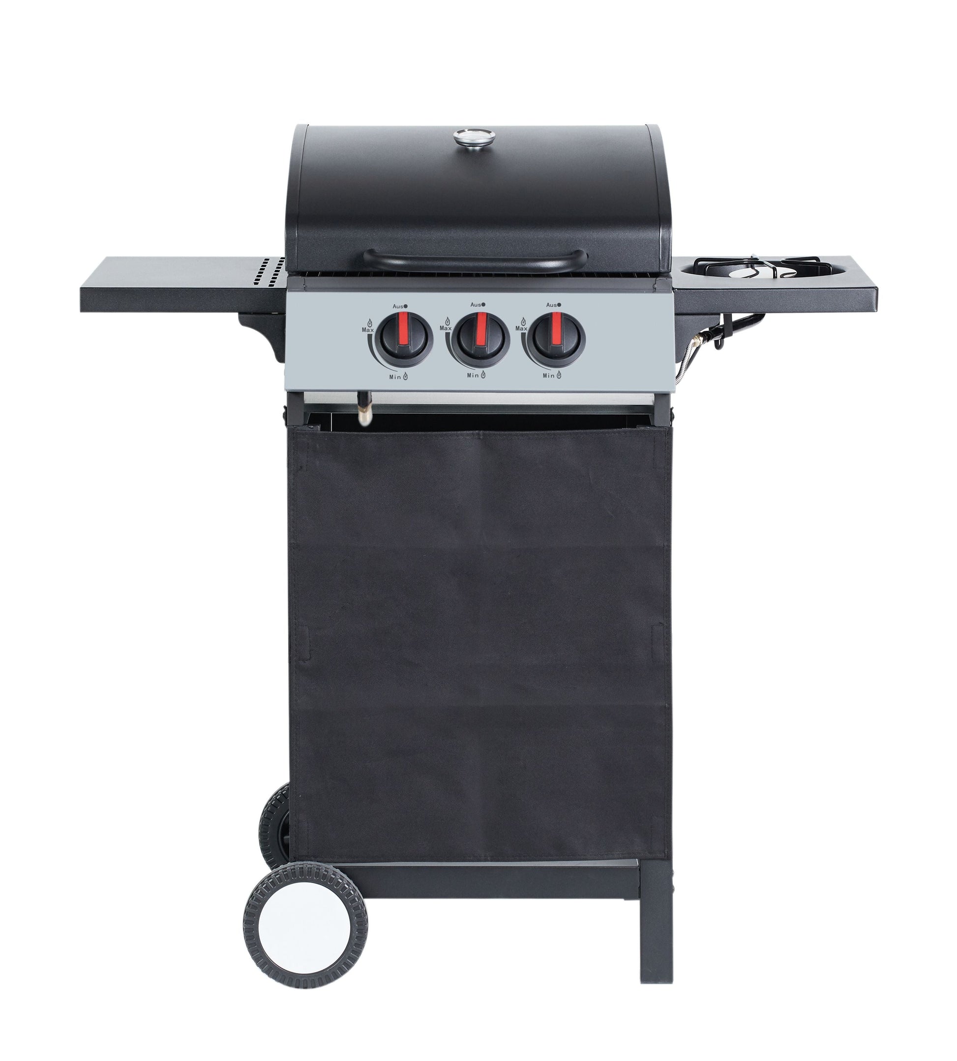 Kompakter BBQ Gasgrill mit 3 Brennern