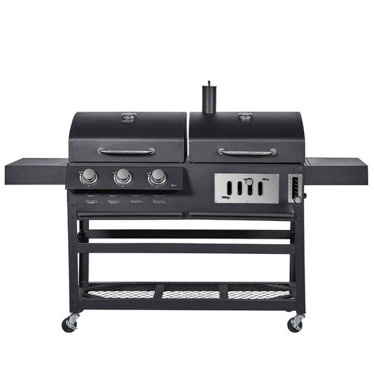 Kombigrill-Gas-und-Holzkohle-schwarz-Anzeigebild
